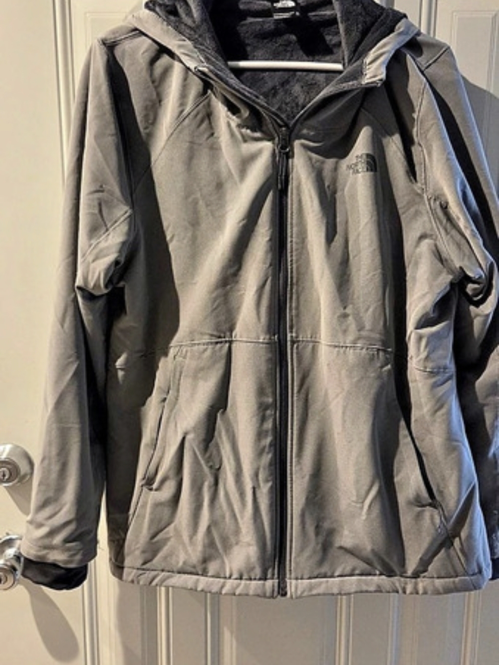 The North Face Women's Shelbe Raschel Hooded Softshell Jacket Gray